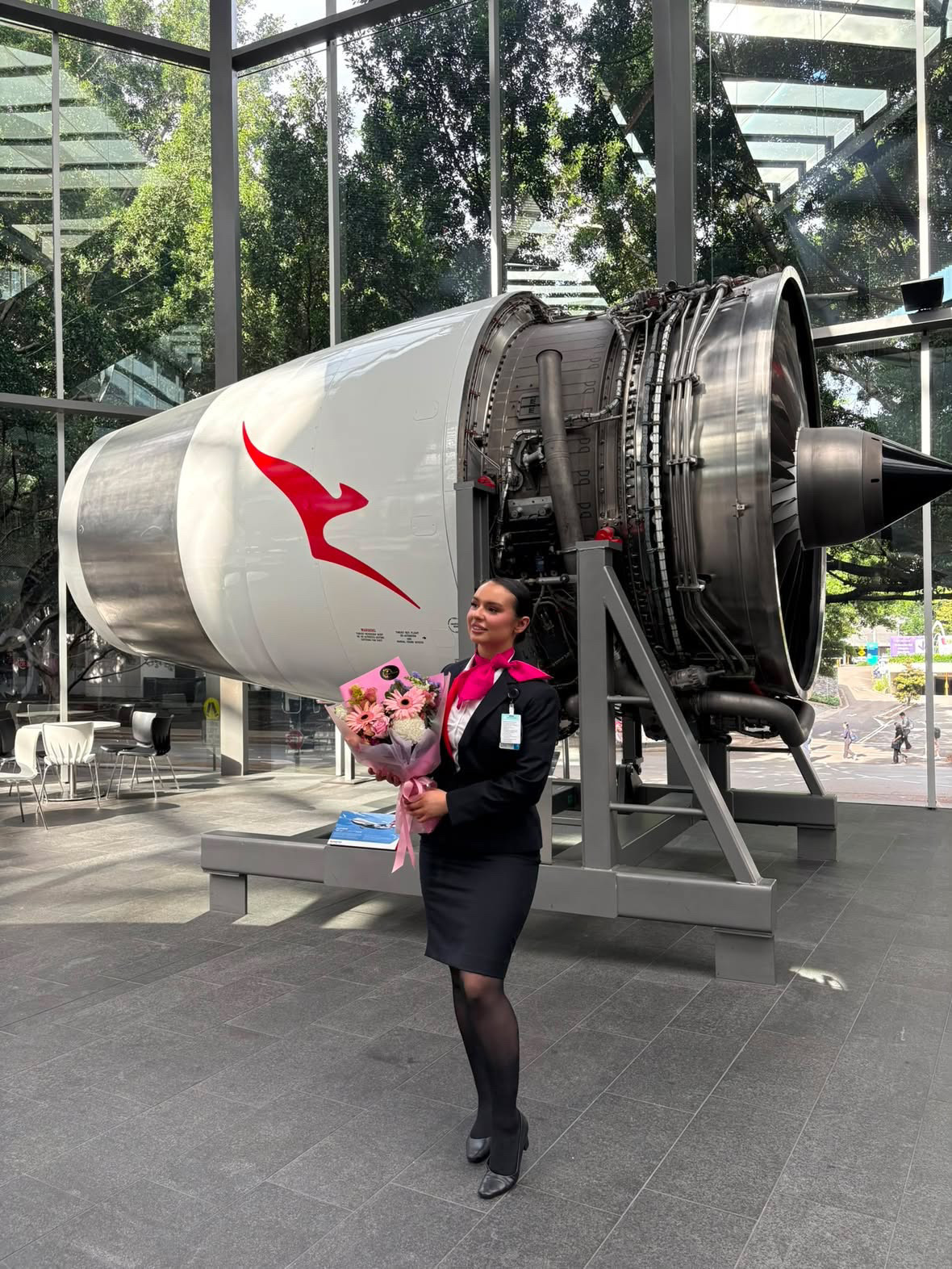 New Qantas crew member on her first day